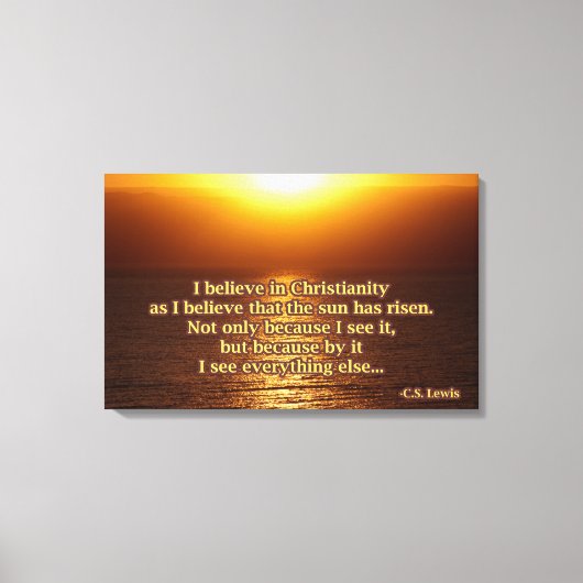 C.S. Lewis Christianity Quote Canvas Afdruk (Voorkant)