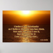 C.S. Lewis Christianity Quote Poster (Voorkant)