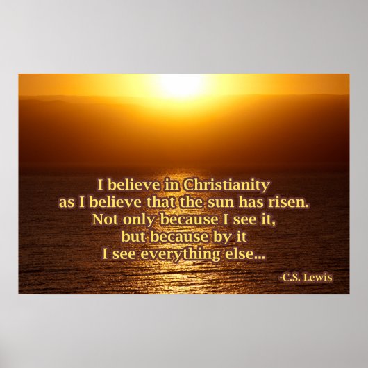 C.S. Lewis Christianity Quote Poster (Voorkant)