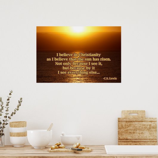 C.S. Lewis Christianity Quote Poster (Keuken)