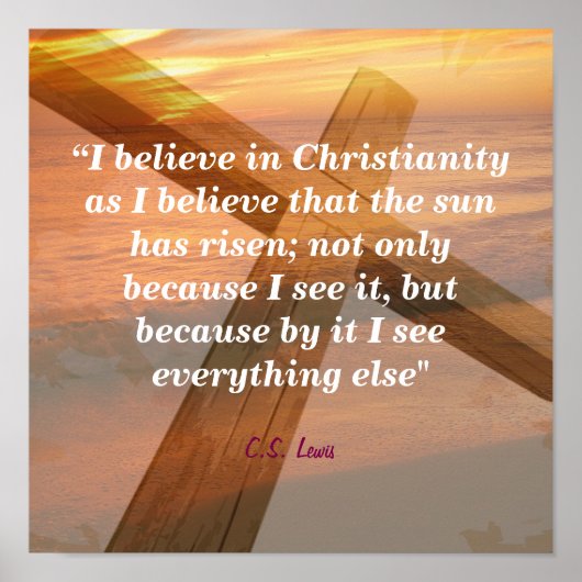 C. S. Lewis citaat over Christendom Poster (Voorkant)