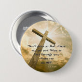 C.S. Lewis citaat over schitteren Ronde Button 7,6 Cm (Voorkant /achterkant)