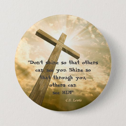 C.S. Lewis citaat over schitteren Ronde Button 7,6 Cm (Voorkant)