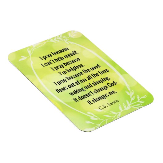 C.S. Lewis Gebed Gedichtmagneet Magneet (Rechterzijde)