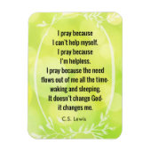 C.S. Lewis Gebed Gedichtmagneet Magneet (Verticaal)