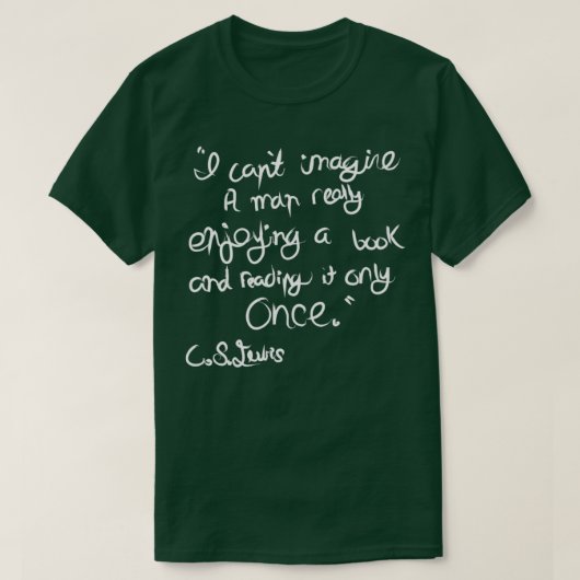 C S Lewis on Books T-shirt (Design voorkant)