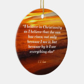 C.S. Lewis over het christendom Keramisch Ornament (Rechts)