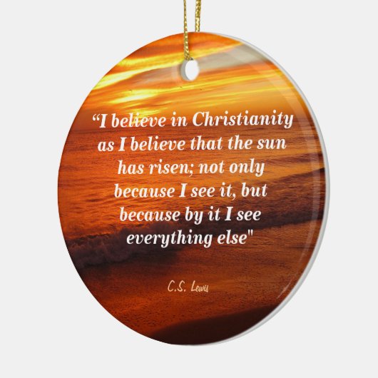 C.S. Lewis over het christendom Keramisch Ornament (Links)