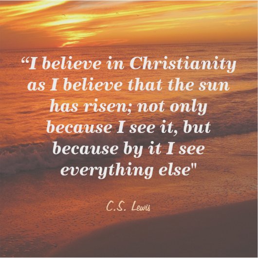 C.S. Lewis over het christendom Sticker (Voorkant)