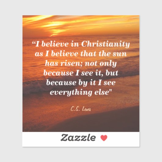 C.S. Lewis over het christendom Sticker (Vel)