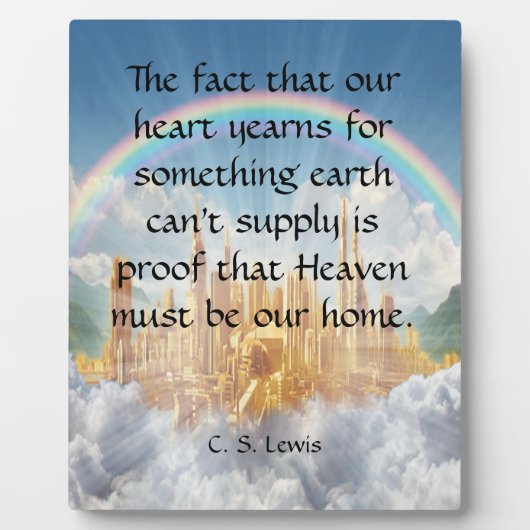 C S Lewis Quote Fotoplaat (Voorkant)