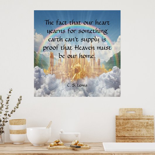 C S Lewis Quote Poster (Keuken)