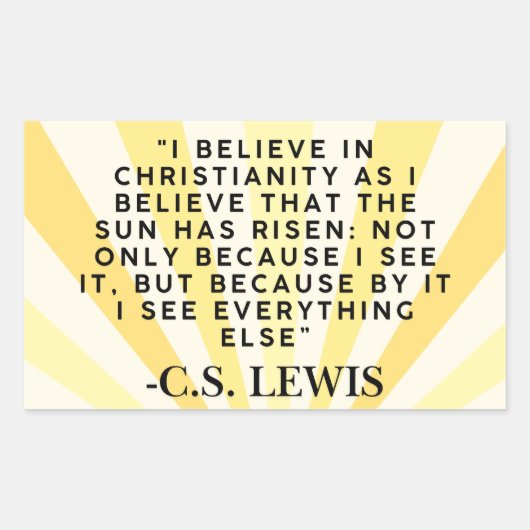 C.S. Lewis quote sticker- Christianity Rechthoekige Sticker (Voorkant)