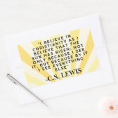 C.S. Lewis quote sticker- Christianity Rechthoekige Sticker (Envelop)
