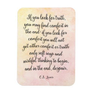 C.S. Lewis Truth Quote Art Print Magneet