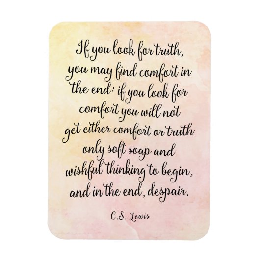 C.S. Lewis Truth Quote Art Print Magneet (Verticaal)