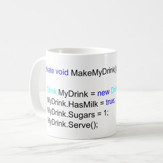 C# Scherp Mok Coffee programmeerprogramma's (Voorkant links)