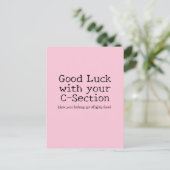 C-sectie Succes Funny  Briefkaart (Staand voorkant)