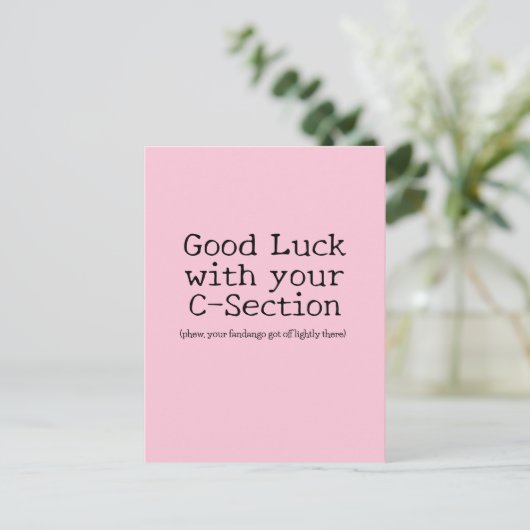 C-sectie Succes Funny Briefkaart (Staand voorkant)