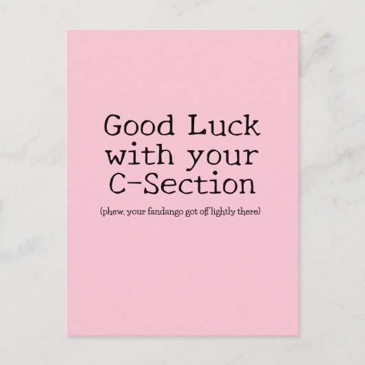 C-sectie Succes Funny Briefkaart (Voorkant)