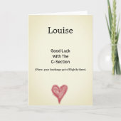 C-Section Good Luck Funny Kaart (Voorkant)