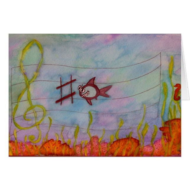 "C-Shark"-muziekkaart. (Voorkant Horizontaal)