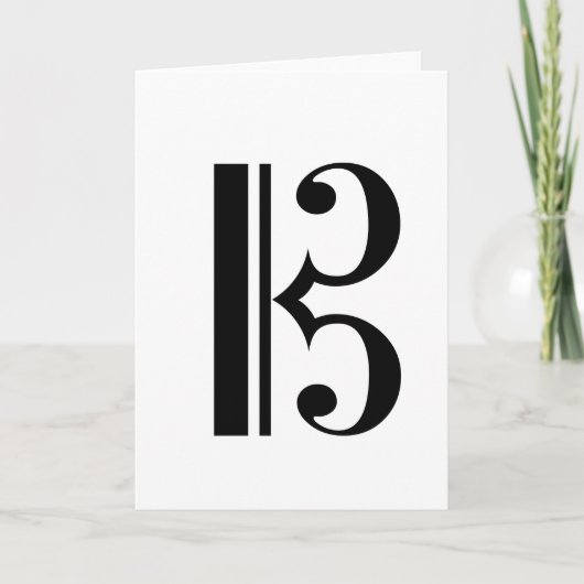 C-sleutel Lege Notecard Kaart (Voorkant)