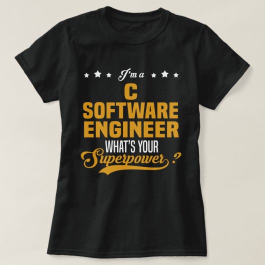 C Software engineer T-shirt (Design voorkant)