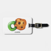C staat voor Cookie Alphabet Letter Chocolate Chip Bagagelabel (Voorkant horizontaal)