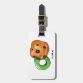 C staat voor Cookie Alphabet Letter Chocolate Chip Bagagelabel (Voorkant verticaal)