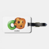 C staat voor Cookie Alphabet Letter Chocolate Chip Bagagelabel (Achterkant horizontaal)