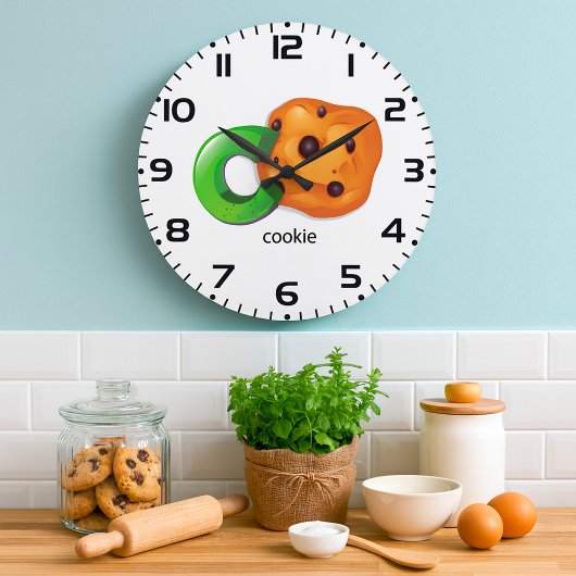 C staat voor Cookie Alphabet Letter Chocolate Chip Grote Klok