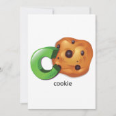 C staat voor Cookie Alphabet Letter Chocolate Chip Kaart (Voorkant)