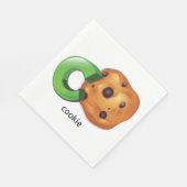 C staat voor Cookie Alphabet Letter Chocolate Chip Servet (Hoek)