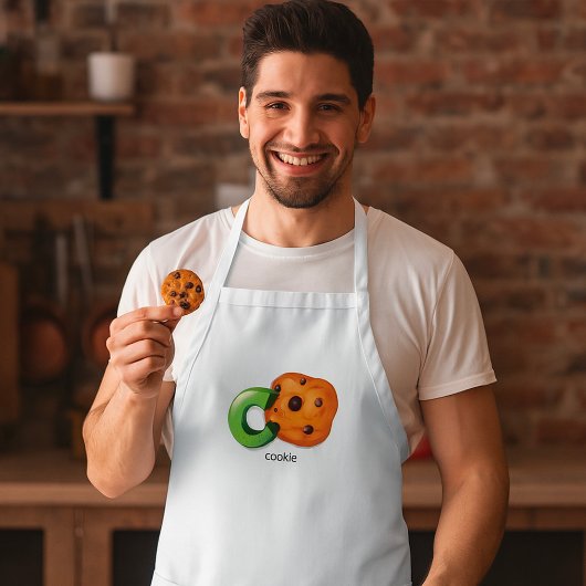 C staat voor Cookie Alphabet Letter Chocolate Chip Standaard Schort