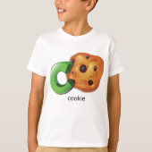 C staat voor Cookie Alphabet Letter Chocolate Chip T-shirt (Voorkant)