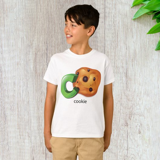 C staat voor Cookie Alphabet Letter Chocolate Chip T-shirt
