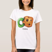 C staat voor Cookie Alphabet Letter Chocolate Chip T-shirt (Voorkant)