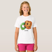 C staat voor Cookie Alphabet Letter Chocolate Chip T-shirt (Voorkant volledig)