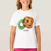 C staat voor Cookie Alphabet Letter Chocolate Chip T-shirt (Voorkant)