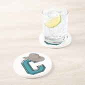 C staat voor Cowboy Zandsteen Onderzetter (Zijkant)