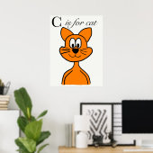 C staat voor kat poster (Thuiskantoor)