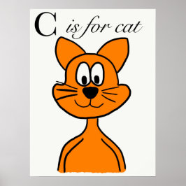 C staat voor kat poster