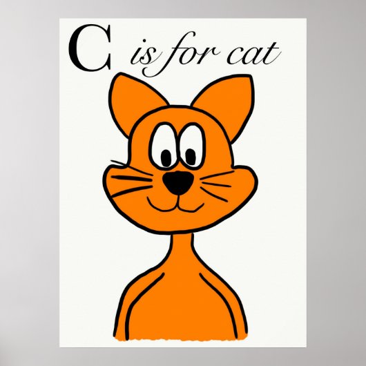 C staat voor kat poster (Voorkant)