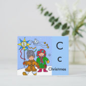 C staat voor kerst feestdagenkaart (Staand voorkant)