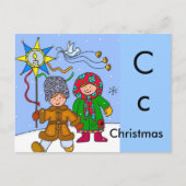 C staat voor kerst feestdagenkaart (Voorkant)