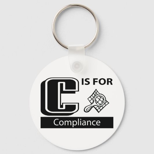 C staat voor naleving sleutelhanger (Voorkant)