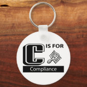 C staat voor naleving sleutelhanger (Voorkant)