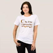 C staat voor schoolbegeleider Tri-Blend shirt (Voorkant volledig)