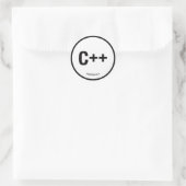 C++-Sticker Ronde Sticker (Tas)